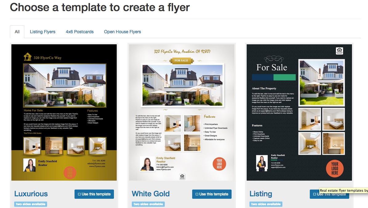 Free and customizable real estate templates